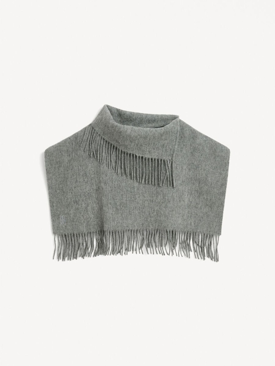 Accessoires By Malene Birger | Plastron A Franges En Laine Turtla