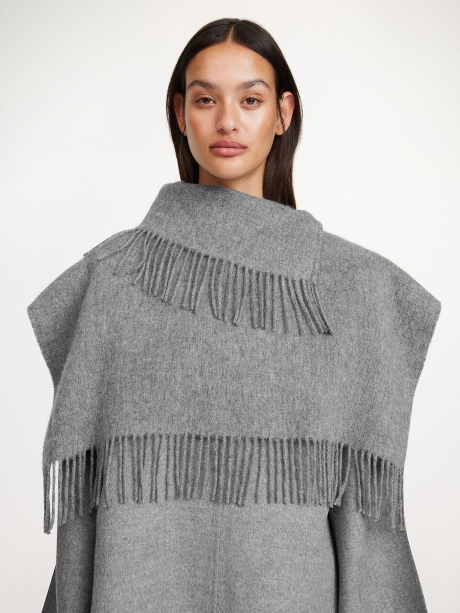 Accessoires By Malene Birger | Plastron A Franges En Laine Turtla